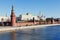 Kremlin, embankment, Moskva river in Moscow