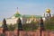 Kremlin, Moscow. Grand Kremlin palace. Ivan The Great Bell Tower. Archangel cathedral. Annunciation cathedral.