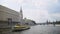 Kremlin and motor boats in the Moskva river