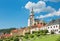 Kremnica - The outlook to castle and St. Catherine church and the town