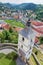 Kremnica - The outlook from the tower of St. Katherine church to the town and Safarikovo square