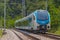KRESNICE, SLOVENIA, 15.7.2020: Modern and new Slovenian passenger train Flirt of 610 series made by Stadler is being tested as