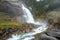 Krimml Waterfalls, Krimmler Wasserfalle,in High Tauern National Park, Austria. Krimmler Ache river falls. Beautiful