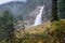 Krimml Waterfalls, Krimmler Wasserfalle,in High Tauern National Park, Austria. Krimmler Ache river falls. Beautiful