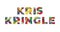 Kris Kringle Concept Retro Colorful Word Art Illustration