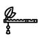krishna flute hinduism line icon vector illustration