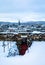 Kristiansand, Norway: Winter in Kristiansand City. The Crown Prince Frederiks gate at Odderoya in front, Kristiansand