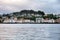 Kristiansund cityscape, coastal Norwegian town with colorful wooden houses