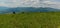 Krivanska Mala Fatra mountain range from meadow on Magura hill in Velka Fatra mountains in Slovakia