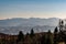 Krivanska Mala Fatra mountain range from Velka Raca hill in Kysucke Beskydy mountains