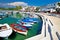 Krk island. Town of Njivice turquoise harbor and waterfront view