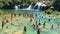 Krka National Park, Croatia, August 14 2017, Many people swimming in lake, Beautiful warm summer day