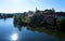 Krka river and the city of Novo Mesto