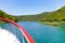 The Krka river from an excursion ship deck at Skradin, Croatia