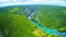 Krka river flow - aerial
