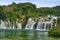 Krka river waterfalls in the Krka National Park, R