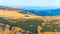 Krkonose - Giant Mountains panorama. View from lookout point on Snezka Mountain