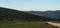 Krkonose mountains scenery from hiking trail between Pramen Labe and Ceska budka in Czech republic