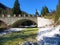 Krnica river flowing under a bridge