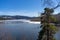 Kroderen lake in Granheim, junction with the river Hallingdalselva