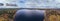 Kroman Lake in Nalibokskaya Pushcha, Belarus. Drone 180 degrees panorama