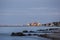 Kronborg Castle in the blue hour of twilight