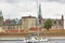 Kronborg Helsingor castle fortification and sailboat. Denmark