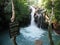 Kroya waterfall in Sambangan secret garden in Bali, Indonesia