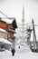 Krushevo village, Dragash, Kosovo 06th February 2020 Heavy snowfall in Shar mountain - stock photo