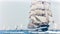 Kruzenshtern Full Sail Cadiz Departure 1992 Tall Ship`s Races