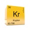 Krypton chemical element symbol from periodic table