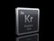 Krypton Kr, element symbol from periodic table series