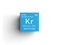 Krypton. Noble gases. Chemical Element of Mendeleev\\\'s Periodic Table.. 3D illustration