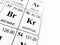 Krypton on the periodic table of the elements