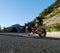 KTM RC8R motorcycle on a motorway in early evening light