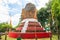 Ku Chang the old brick stupa in Lamphun province of Thailand.