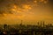 Kuala Lumpur city skyline in night view, Malaysia