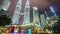 Kuala lumpur KLCC mall fountain show petronas twin towers panorama 4k time lapse malaisia