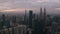 Kuala Lumpur, Malaysia Aerial Sunrise Real Time Footage