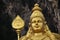 KUALA LUMPUR, MALAYSIA - AUGUST 23, 2013: Giant Lord Murugan Hindu Deity Statue in front of the Batu Caves.