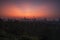 Kuala Lumpur, MALAYSIA - February 10, 2018: Kuala Lumpur city skyline during hazy and colorful sunrise.