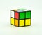 Kuala Lumpur, Malaysia. January 30 2016. Rubik's cube on a white background, invented by a Hungarian architect