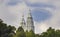 Kuala Lumpur, Malaysia - June 16, 2022: Sight of the towers Petronas in Kuala Lumpur. The tops of the twin towers or petronas
