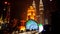 KUALA LUMPUR, MALAYSIA - MARCH 1st 2020 : Time lapse tilt up SALOMA LINK of KUALA LUMPUR at night