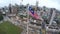 Kuala Lumpur - Malaysia - MERDEKA SQUARE:  Malaysian Flag Pole - Moving Left To Right - Aerial 3