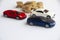 Kuala Lumpur, Malaysia - September 2022 : Miniature toy car of Ford GT, Mercedes AMG and Bentley Continental GT with