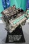 Kuala Lumpur, Malaysia - September 28, 2017 : Race Engine exhibit at The Celebrating the Petronas Malaysia Formula 1 Grand Prix i