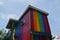 Kuala Selangor,Malaysia: April 2nd 2021- Colorful exterior container houses at the park