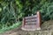 Kuala Tembeling, Pahang, Malaysia, July12, 2021: Structure with word signage Taman Negara National Park at the entrance
