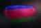 Kuban People`s Republic Flag Made of Metallic Brush Paint on Gru